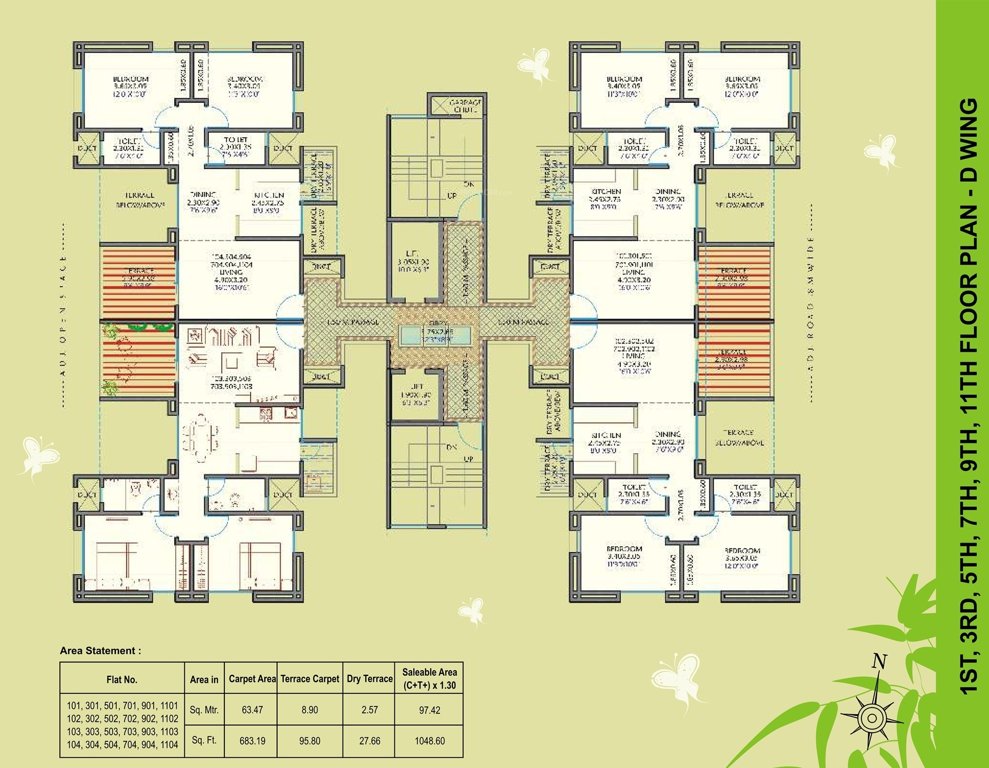  serenity Wing D Cluster Plan for 1st Floor