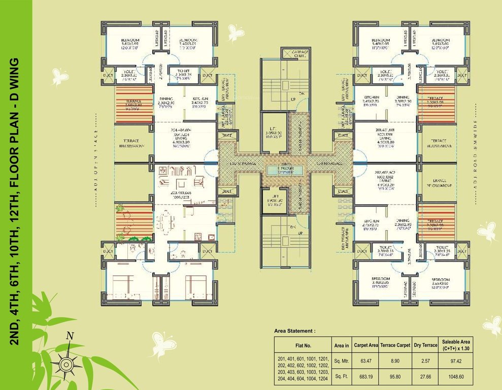  serenity Wing D Cluster Plan for 2nd Floor