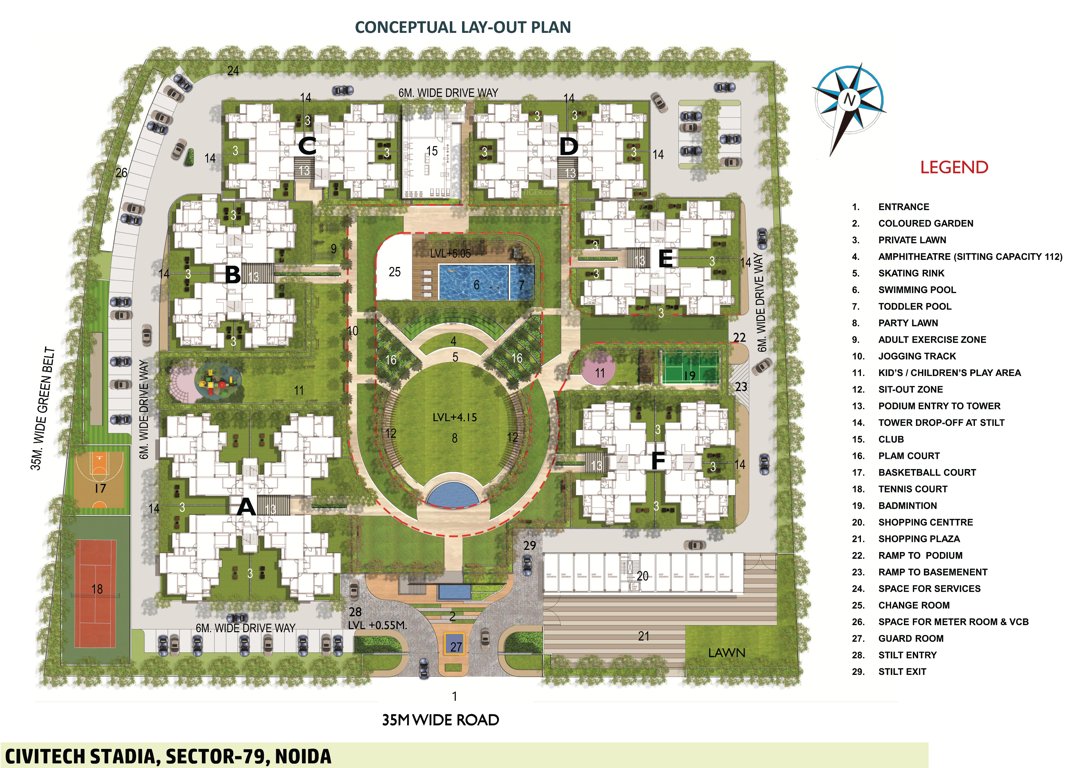  stadia Images for Layout Plan of Civitech Stadia