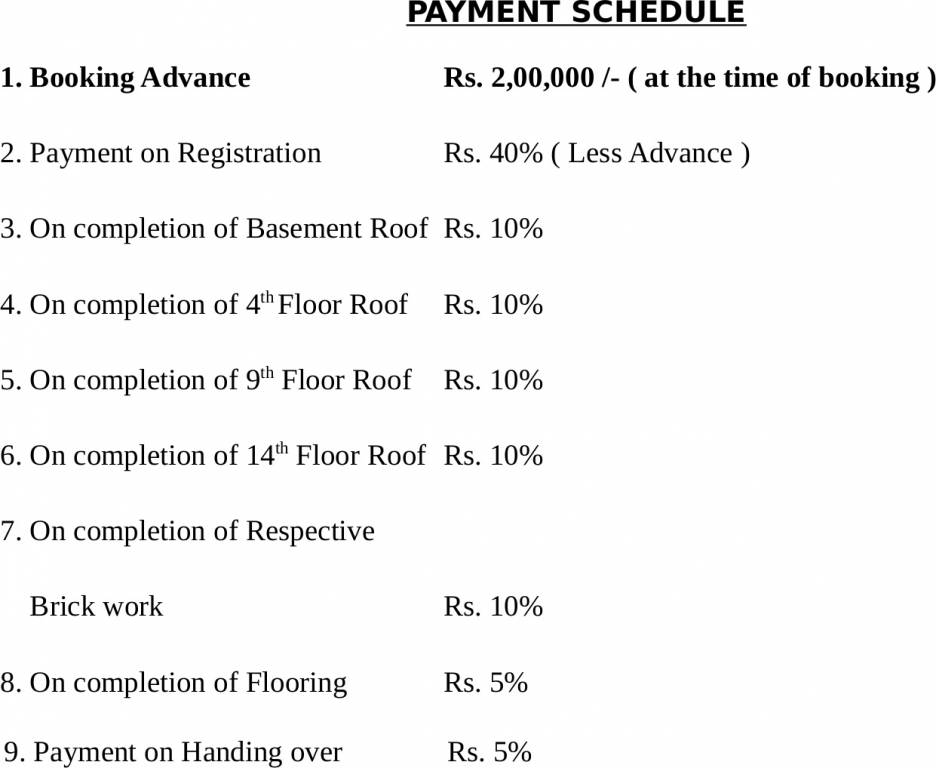 Images for Payment Plan of Asvini Akila Heights Payment Plan