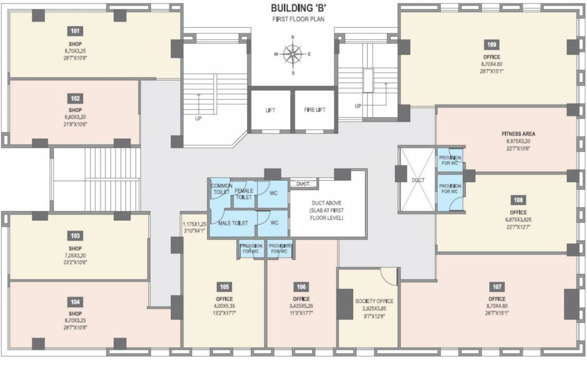 greenaria Single Block Cluster Plan for 1st Floor