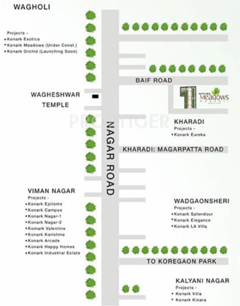 karia-developers konark-meadows Location Plan