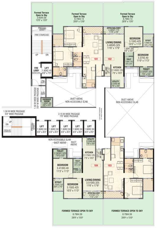 midori towers G Wing Cluster Plan for 1st Floor