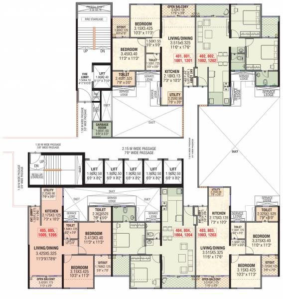  midori-towers G Wing Cluster Plan for 4th Floor