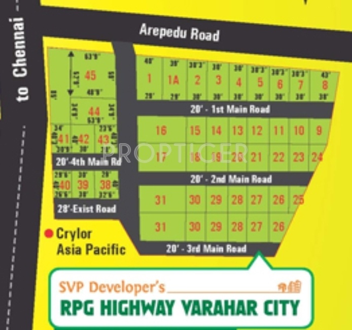 svp developers rpg highway varahar city Layout Plan