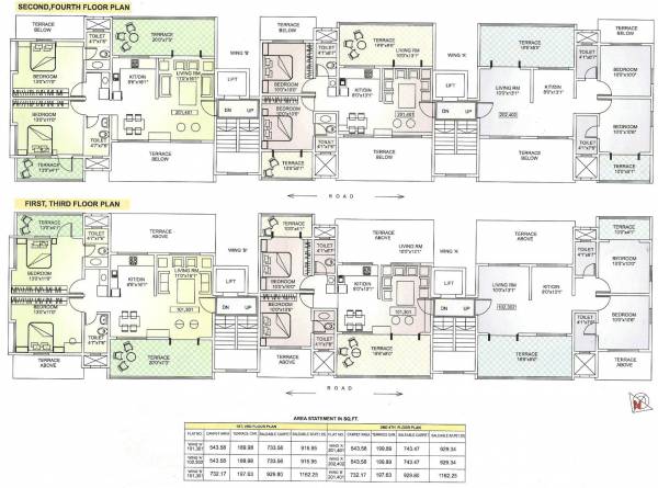  pearl Pearl Cluster Plan from 1st to 4th Floor