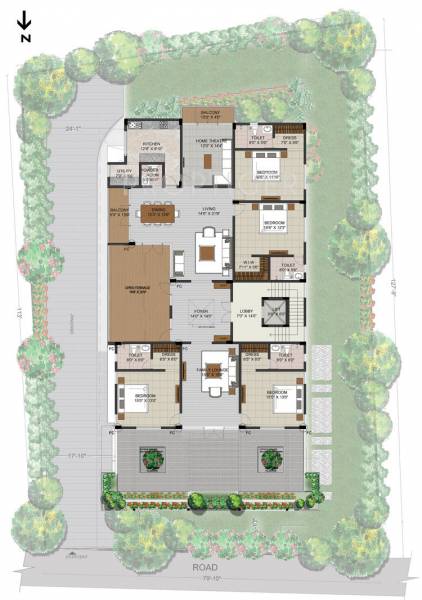 Sreshta Serenity Cluster Plan for 4th Floor sumanth sreshta-serenity Cluster Plan