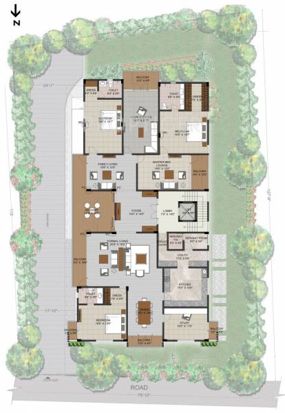Sreshta Serenity Cluster Plan for 2nd & 3rd Floor sumanth sreshta-serenity Cluster Plan