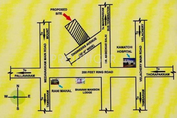 Images for Location Plan of Bhavani Builders Chennai Sindiya Flats