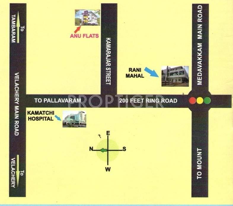 bhavani builders anu flats Location Plan
