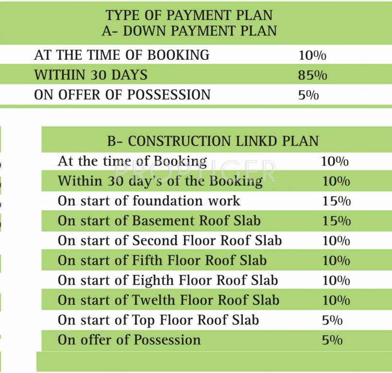 Images for Payment Plan of Samiah Green View Apartment Payment Plan