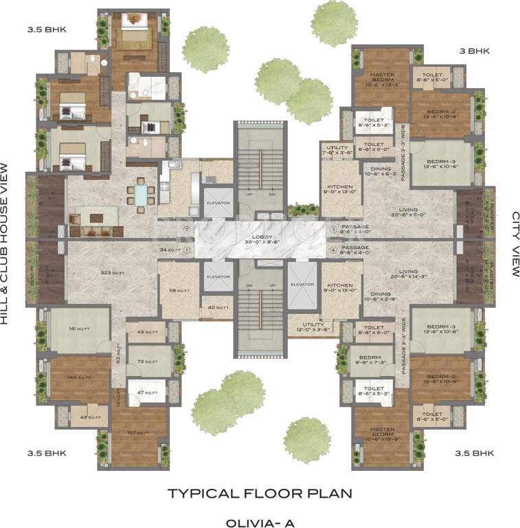  neelkanth woods olivia Images for Cluster Plan of T Bhimjyani Neelkanth Woods Olivia