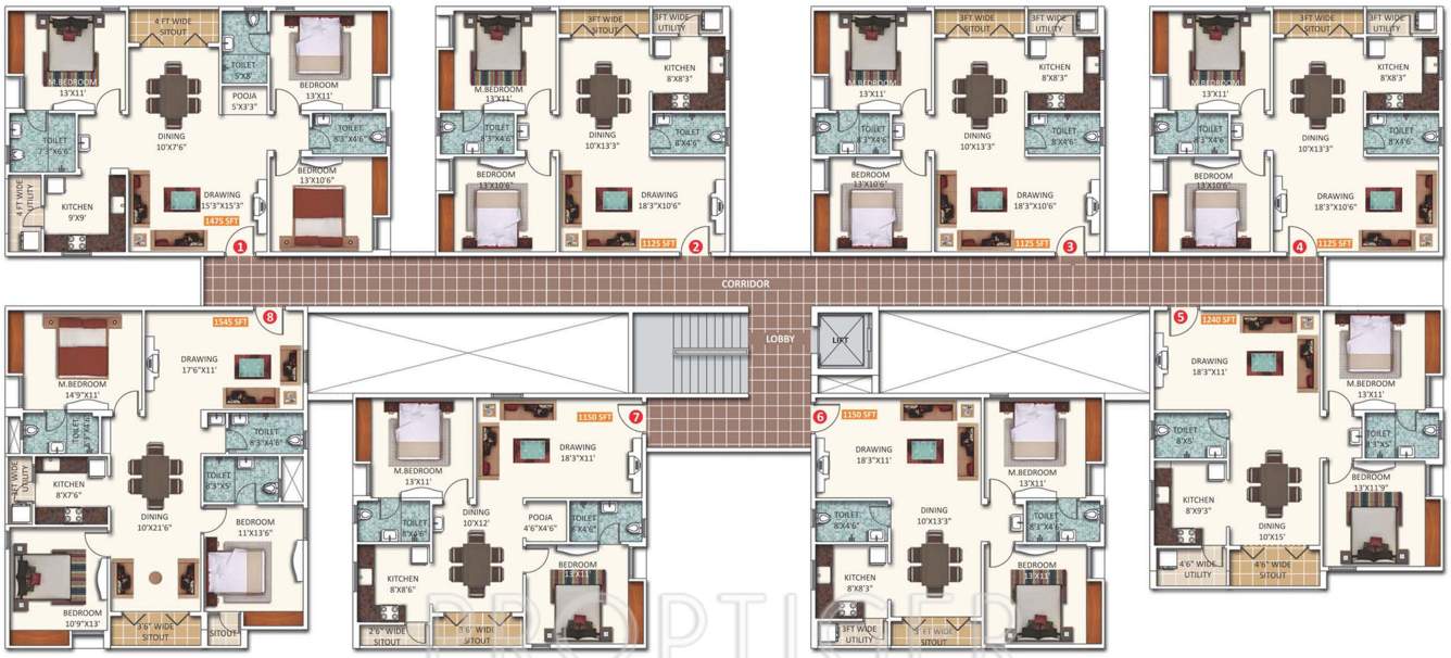  dynasty Images for Cluster Plan of Saroj Dynasty