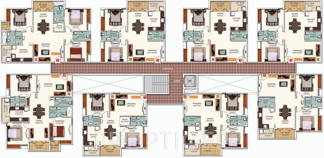  dynasty Images for Cluster Plan of Saroj Dynasty