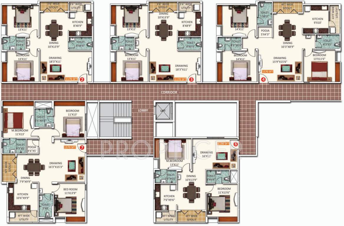 dynasty Images for Cluster Plan of Saroj Dynasty
