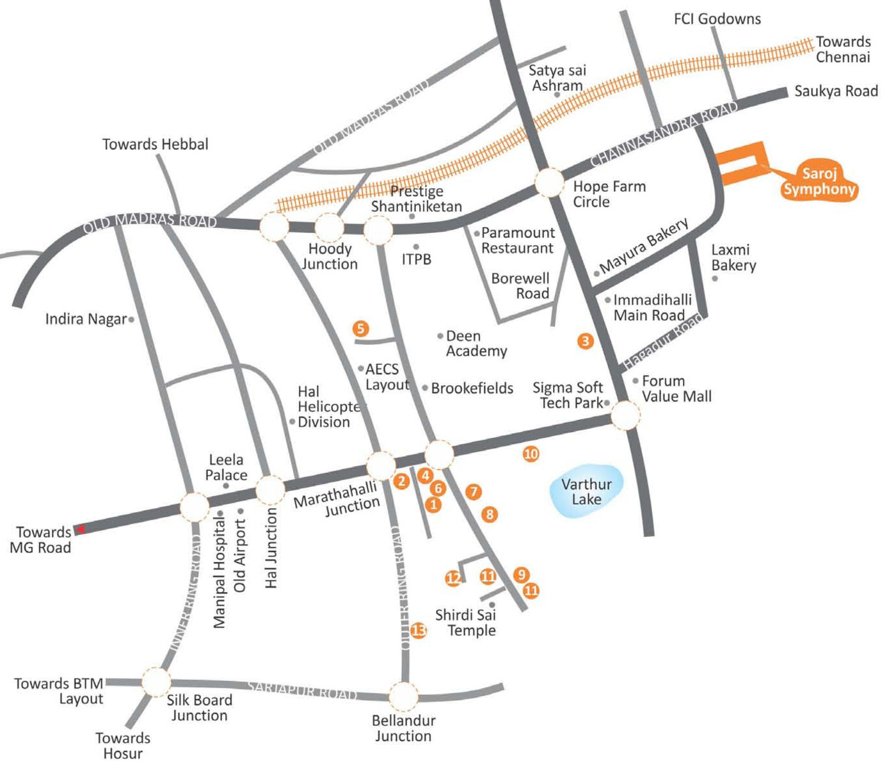  symphony Images for Location Plan of Saroj Symphony
