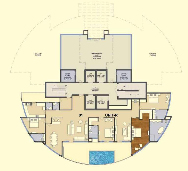  solitairian city S1 Cluster Plan For Ground Floor