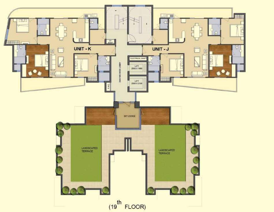  solitairian city S2,S4 Cluster Plan For 19th Floor