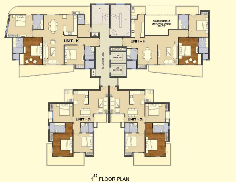  solitairian city S2,S4 Cluster Plan For 1st Floor