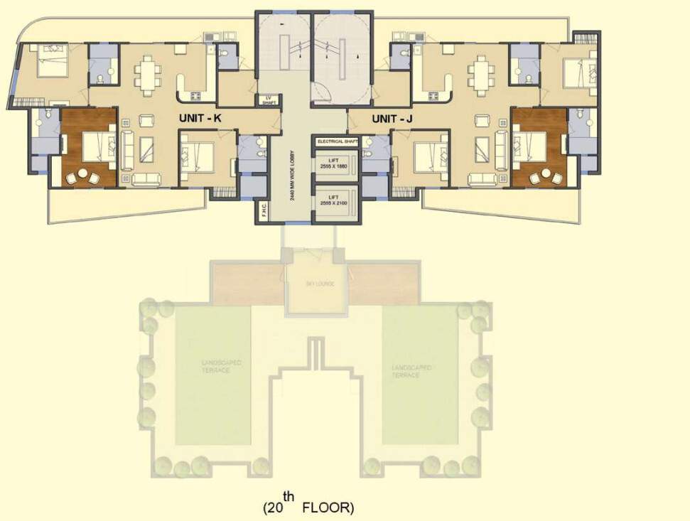  solitairian city S2,S4 Cluster Plan For 20th Floor