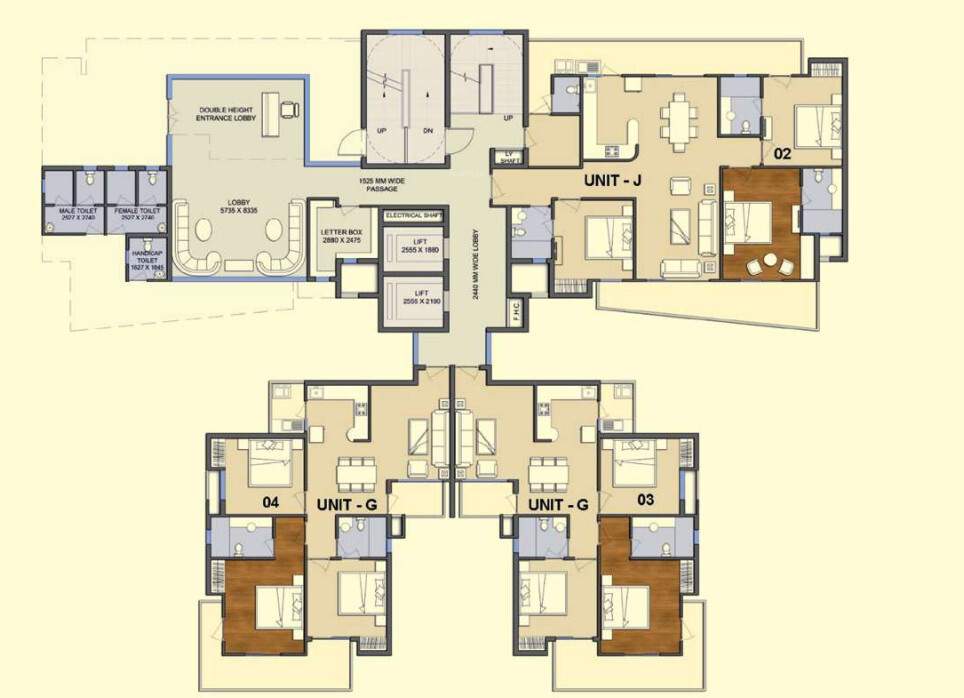  solitairian city S3 Cluster Plan For Ground Floor