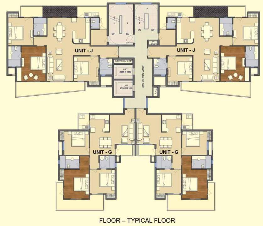  solitairian city S3 Cluster Plan For Typical Floor Plan