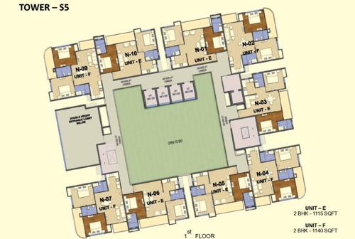  solitairian-city S5 Cluster Plan For 1st Floor