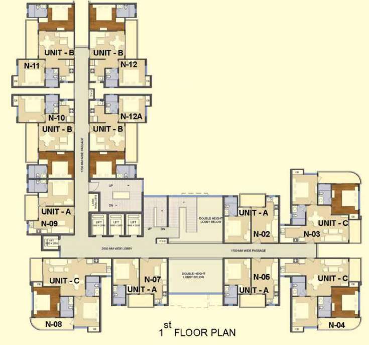  solitairian city T1 Cluster Plan For 1st Floor