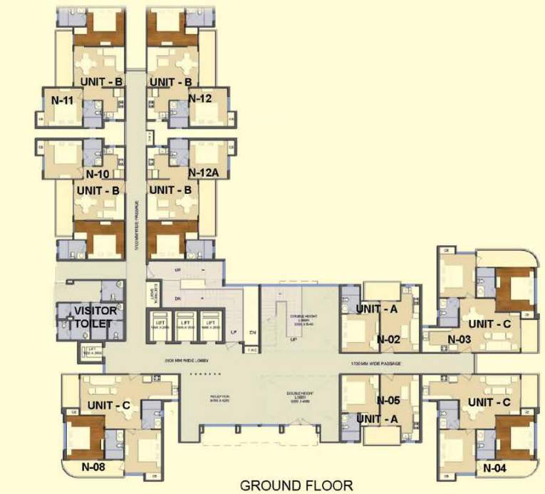  solitairian city T1 Cluster Plan For Ground Floor