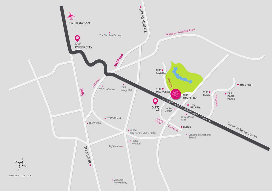 camellias Images for Location Plan of DLF Camellias
