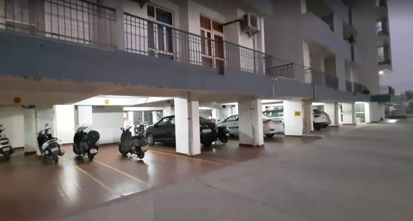 Closed Car Parking reflections Closed Car Parking