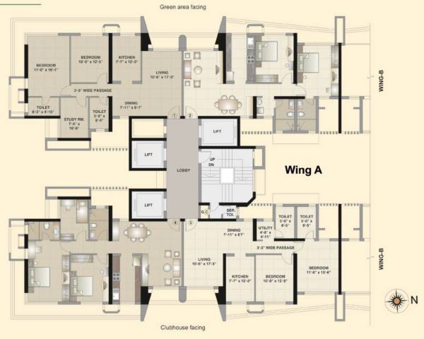 gardens-i Tower-I Cluster Plan
