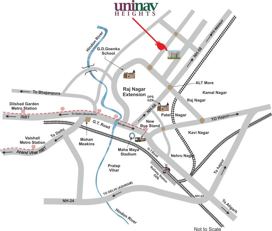 heights Images for Location Plan of Uninav Heights