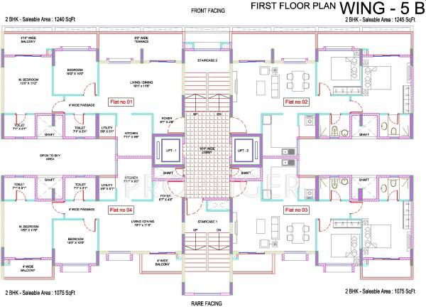  h-and-m-royal Tower 1A Cluster Plan
