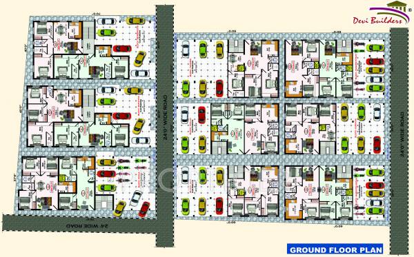 Typical Blocks Cluster Plan for Ground Floor devi-builders navapushpam Typical Blocks Cluster Plan for Ground Floor
