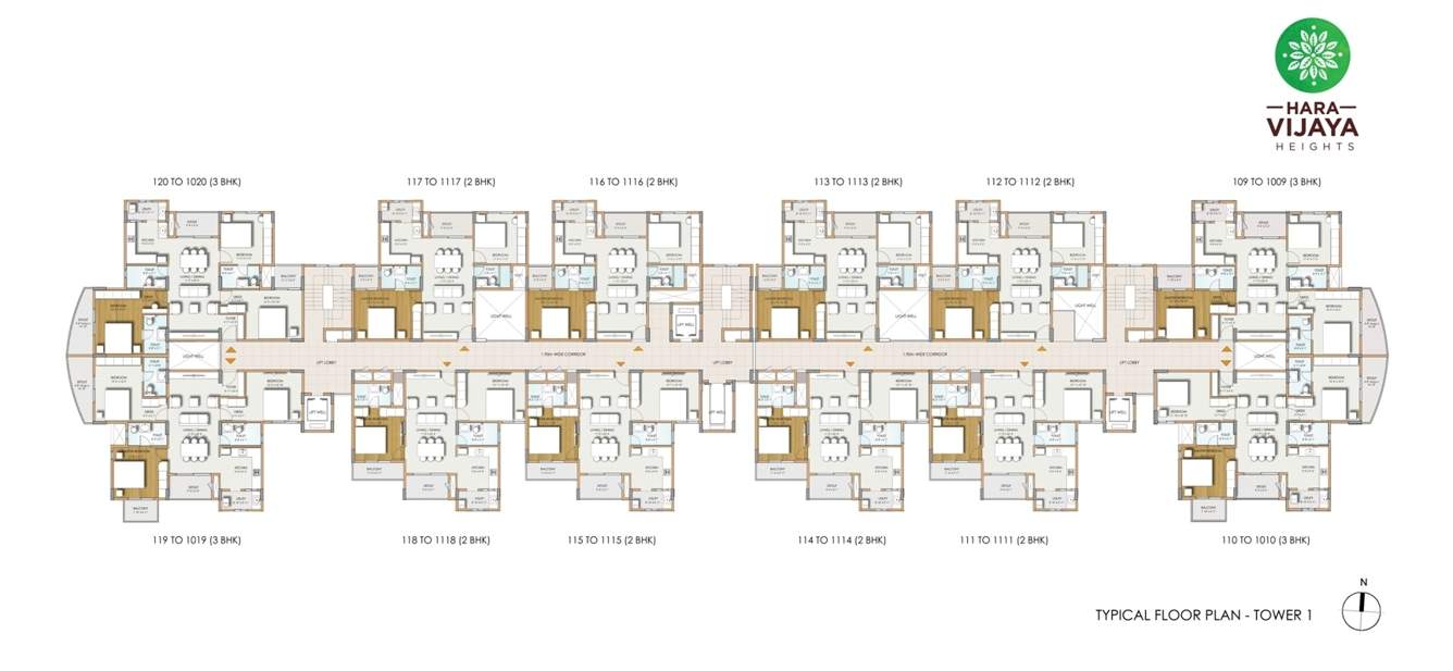  hara vijaya heights Building1 Tower 1 Cluster Plan