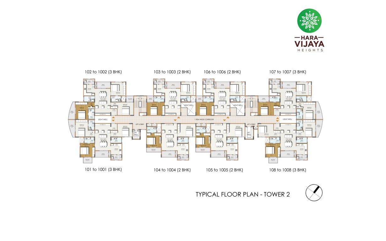  hara vijaya heights Building1 Tower 2 Cluster Plan