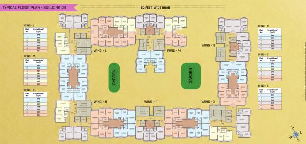  samrajya-sector-viii Wing-L, M, N, O, P, Q Typical  Cluster Plan