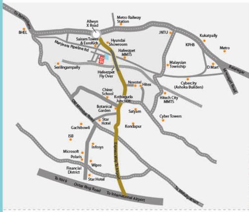  lake-city Images for Location Plan of Srisairam Lake City
