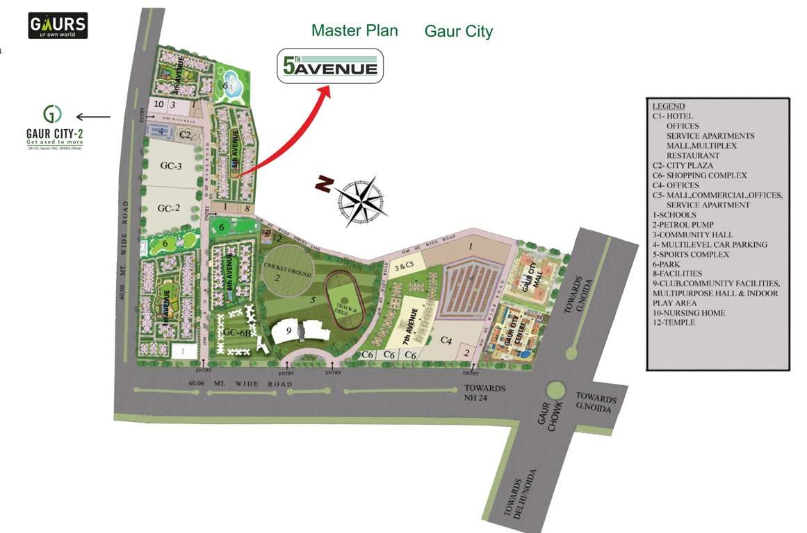  5th avenue Images for Master Plan of Gaursons 5th Avenue