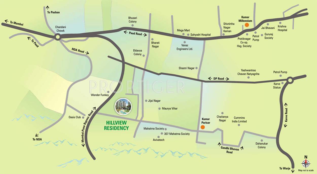hillview residency Images for Location Plan of Kumar Hillview Residency