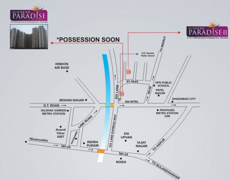 Images for Location Plan of High End Infratech Paradise