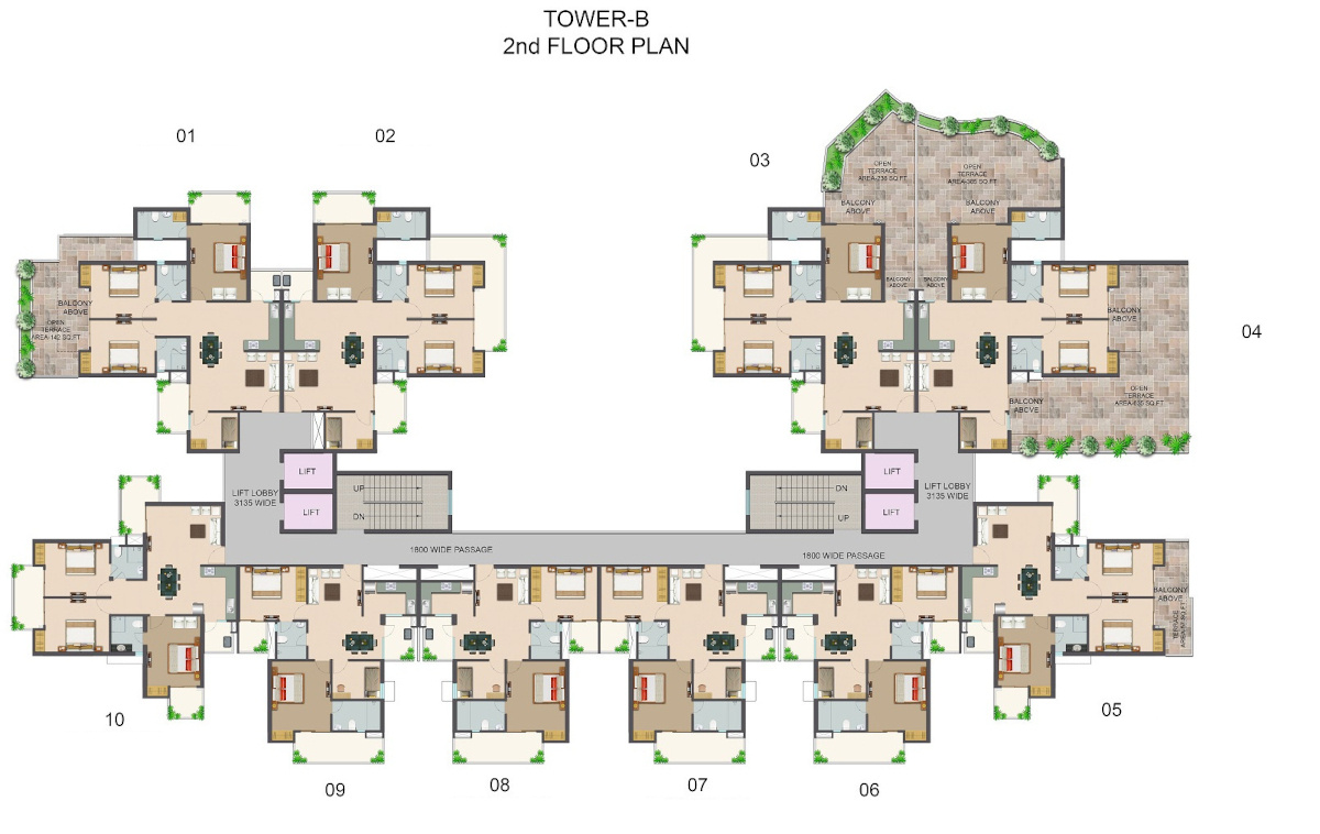  symbol towers Cluster Plan