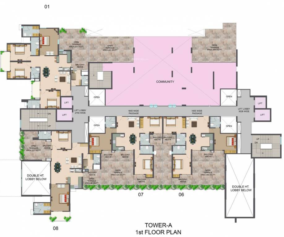  symbol towers Cluster Plan