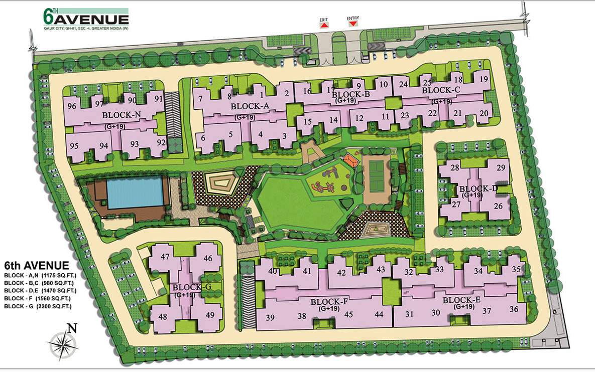  6th avenue Images for Layout Plan of Gaursons 6th Avenue