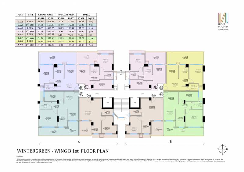 1, 2, 3 BHK Cluster Plan Image CCI Projects Pvt Ltd