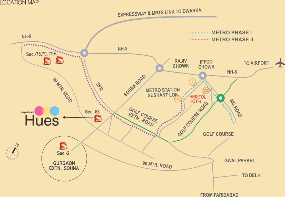 hues Images for Location Plan of Supertech Hues