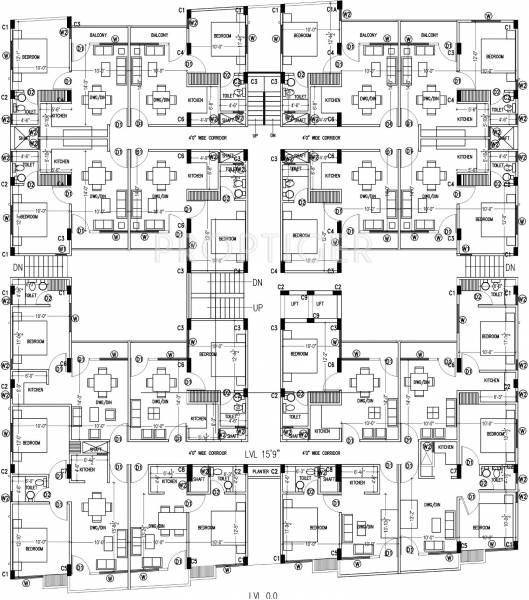  homes Tower A Cluster Plan