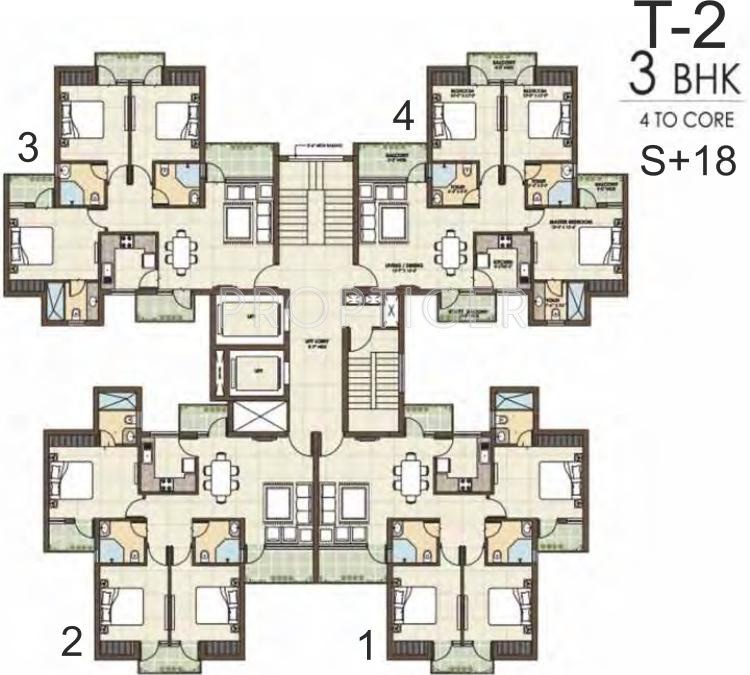  greenbay golf homes Tower 2 Cluster Plan