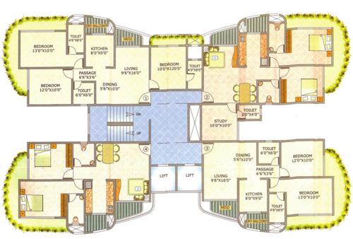  atlantis-ii Images for Cluster Plan of Raj Realty Atlantis II